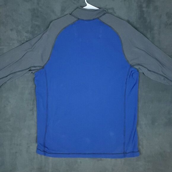 Eddie Bauer Travex Pullover Mens Large Tall Blue Gray 1/4 Zip FreeDry Athletic - Picture 15 of 16